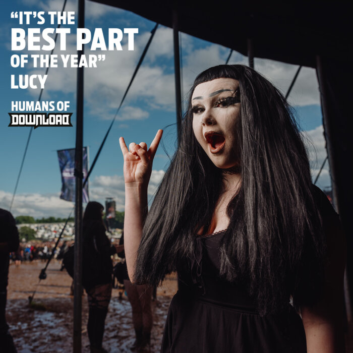 Download fan Lucy striking a pose with caption text: 'It's the best part of the year.' - Lucy - Humans of Download