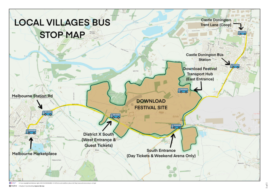 Local villages bus service map