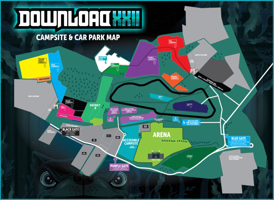 Campsite and car park map 