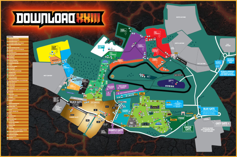 Map of Download XXIII festival site.