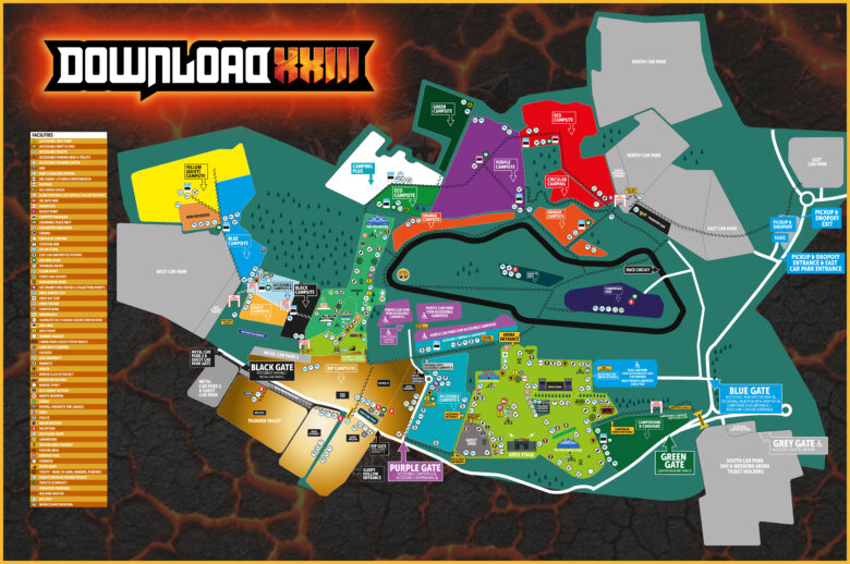 Map of Download XXIII festival site.